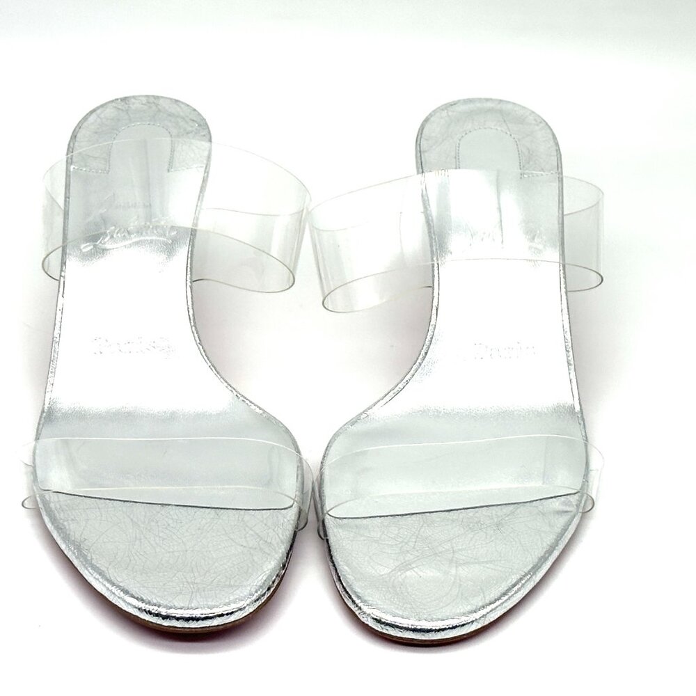 Christian Louboutin JUST NOTHING 55 Leather Mule Sandal Heels Slides Shoes - Picture 9 of 16